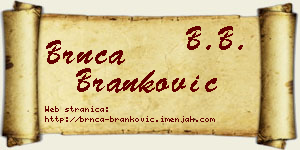 Brnča Branković vizit kartica